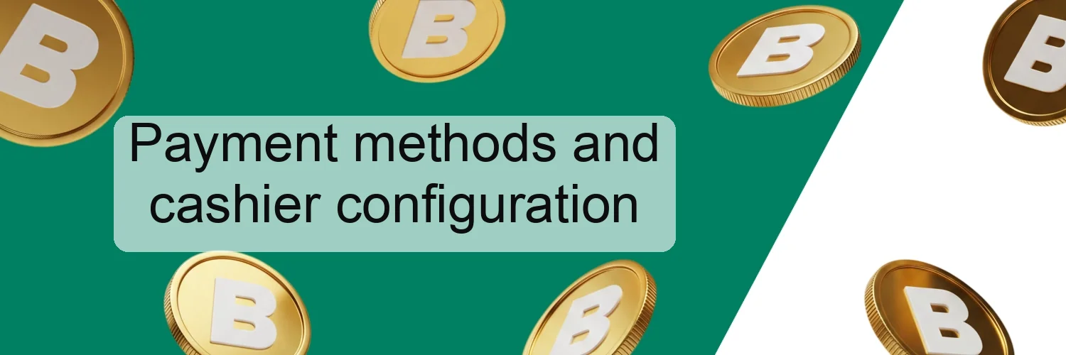 Payment methods and cashier configuration